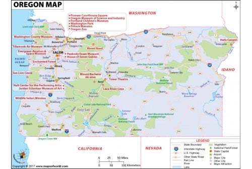 Reference Map of Oregon