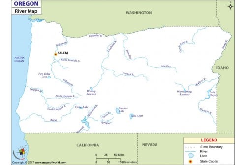 Oregon River Map