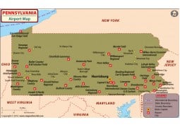 Pennsylvania Airports Map - Digital File