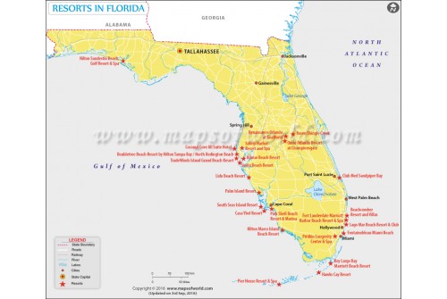 Florida Beach Resorts Map