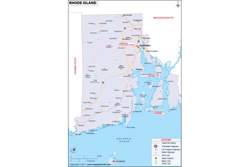 Reference Map of Rhode Island
