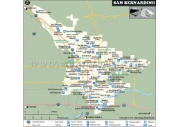 San Bernardino City Map, California - Digital File