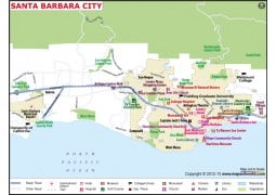 Santa Barbara City Map - Digital File