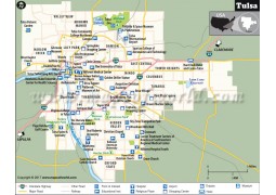 Tulsa Map, Oklahoma - Digital File