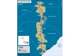 US Route 21 Map - Digital File