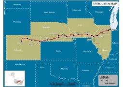 US Route 34 Map - Digital File