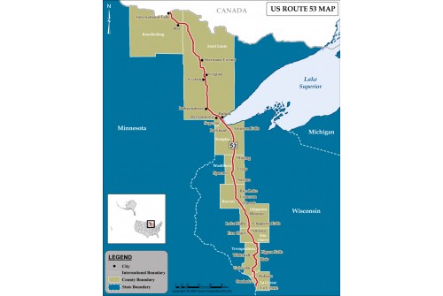 US Route 53 Map
