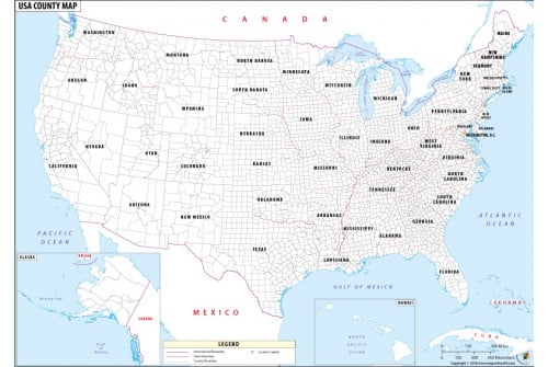 Buy Us County Digital Map Maps Of Counties In Usa