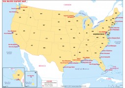 USA Seaports Map - Digital File