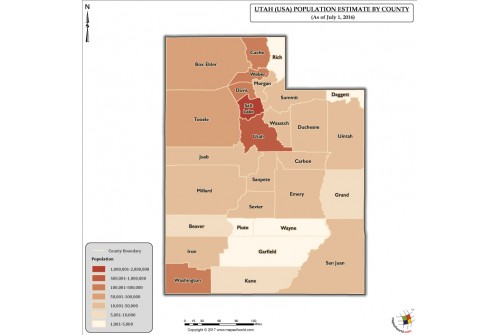 Utah Population Estimate By County 2016 Map