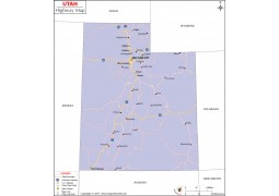 Utah Road Map - Digital File