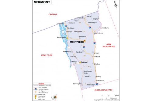 Reference Map of Vermont