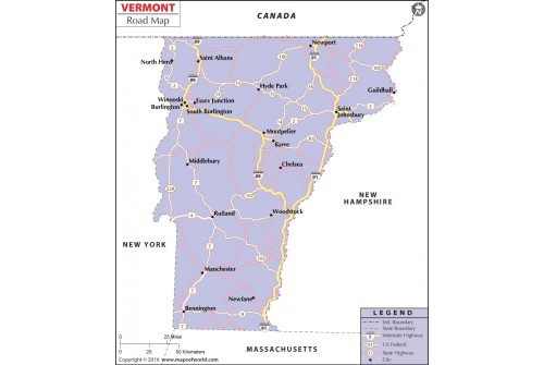 Vermont Road Map