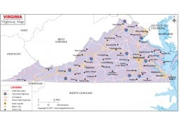 Virginia Road Map  - Digital File