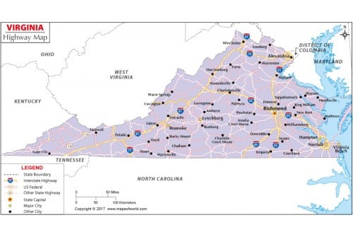 Virginia Road Map 