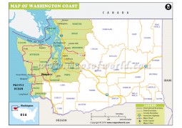 Washington Coast Map - Digital File