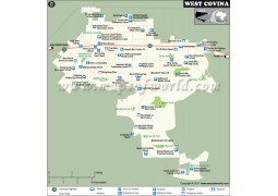 West Covina City Map, California - Digital File