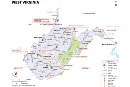 Reference Map of West Virginia