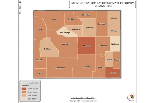 Wyoming Population Estimate By County 2016 Map