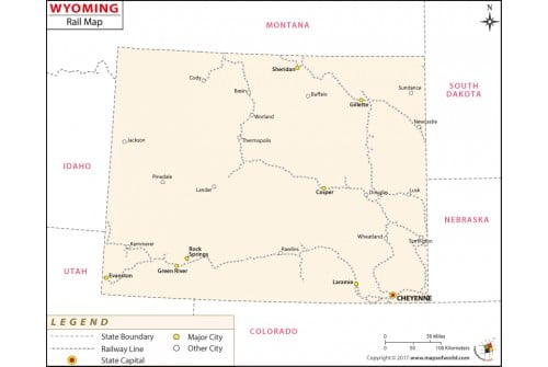 Wyoming Railway Map