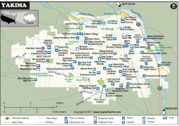 Yakima Map, Washington - Digital File