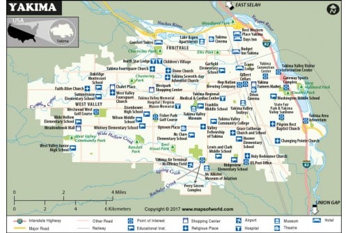 Yakima Map, Washington