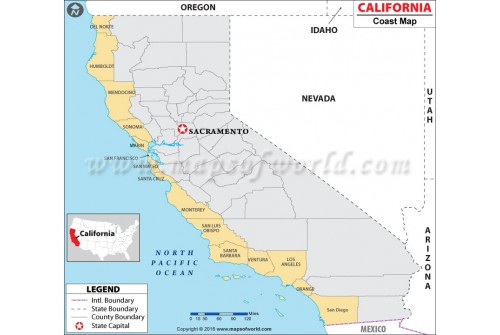 Map of California Coast