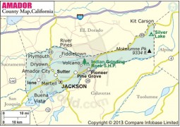 Amador County Map, California - Digital File