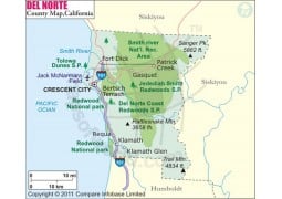 Del Norte County Map, California - Digital File