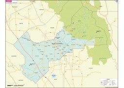 Fresno County Map, California - Digital File