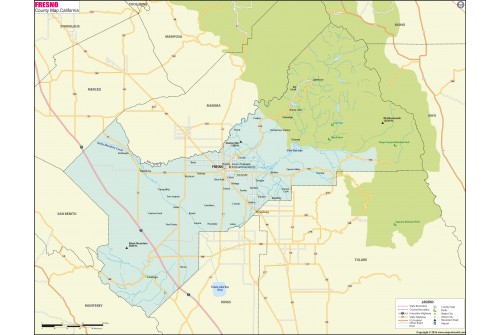 Fresno County Map, California