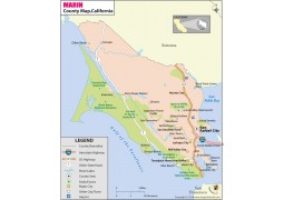 Marin County Map - Digital File