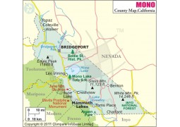Mono County Map, California - Digital File