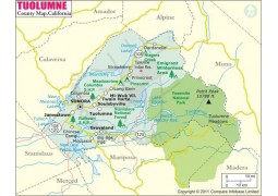 Tuolumne County Map, California - Digital File