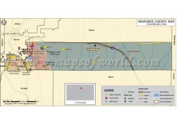 Arapahoe County Map, Colorado - Digital File