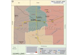 Baca County Map, Colorado - Digital File