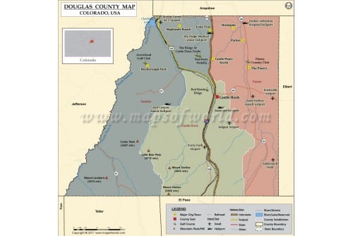 Douglas County Map, Colorado