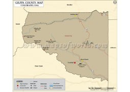 Gilpin County Map, Colorado - Digital File