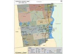 Clinton County Map, New York - Digital File