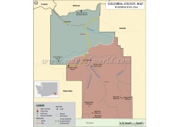 Columbia County Map, Washington - Digital File