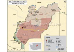 Douglas County Map, Washington - Digital File