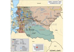 King County Map, Washington - Digital File