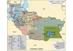 Pierce County Map, Washington - Digital File