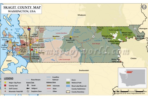 Skagit County Map, Washington