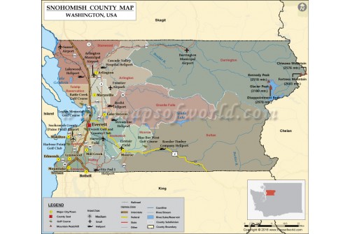 Snohomish County Map, Washington