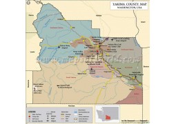 Yakima County Map, Washingtion - Digital File