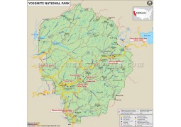Yosemite National Park Map - Digital File