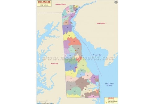 Delaware Zip Code Map