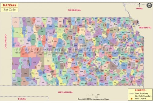 Kansas Zip Code Map