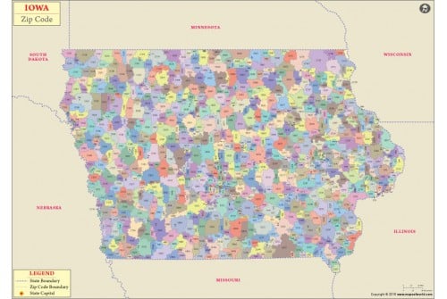 Iowa Zip Code Map